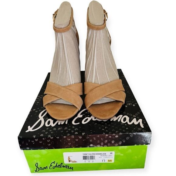 Sam Edelman Yancy Block Heel Ankle Strap Sandal Size 11 - Picture 3 of 6